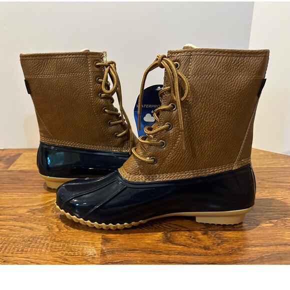 JBU by Jambu Women's Maplewood Duck Boots Blue/Brown Size 9 NWOB Waterproof - Picture 6 of 10